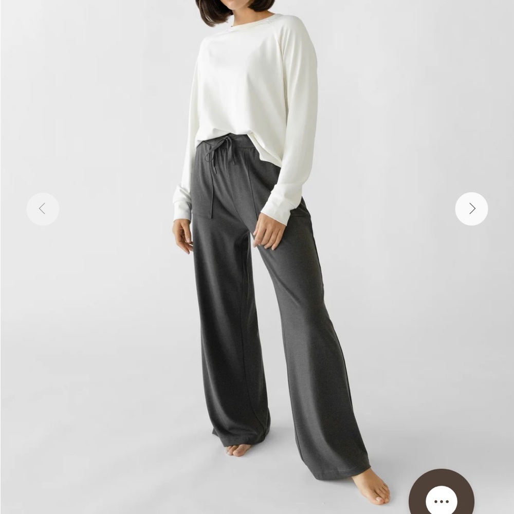 Cozy Earth Bamboo Wide Leg Patch Pocket Pant